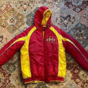 Pristine condition vintage Iowa State puffer coat/ varsity jacket